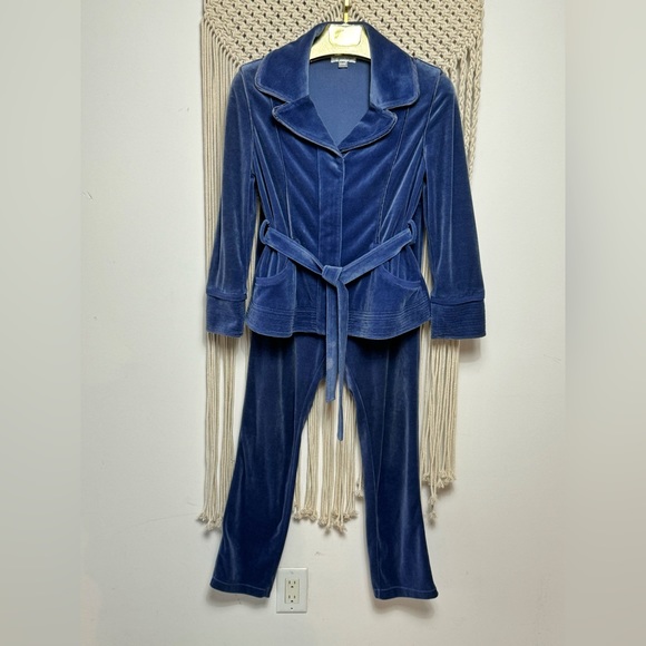 St. John Sport 3 piece tracksuit set velour velvet vintage with belt size Small - Picture 6 of 10
